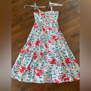 Oliphant floral tie shoulder dress, Size M